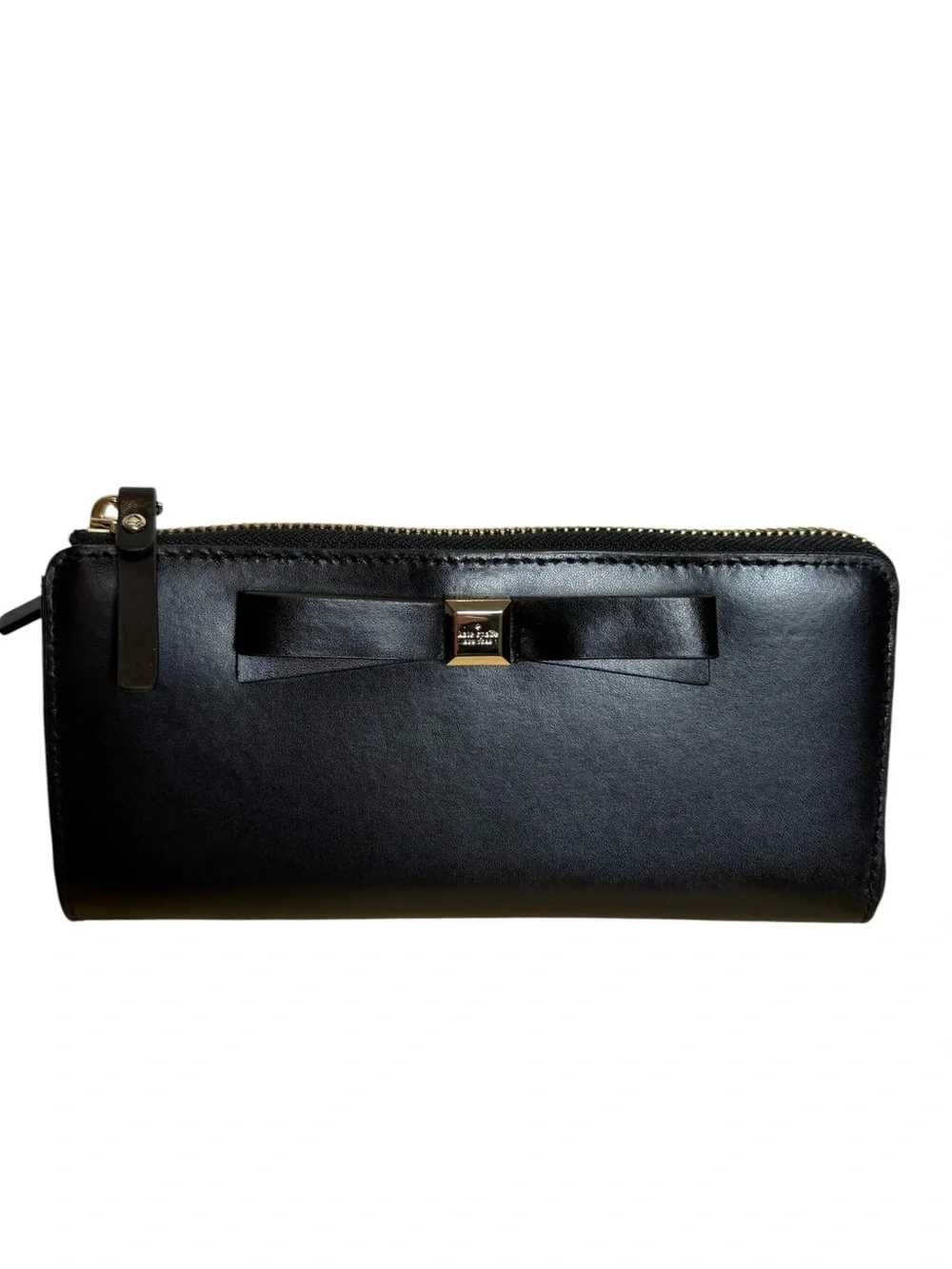 Kate Spade Montford Park Nisha Smooth Leather L-Zip Wallet Black